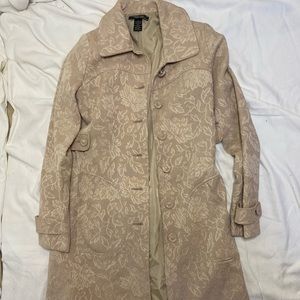 Vintage paisley printed pea coat